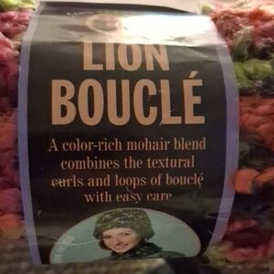 4 Skeins Lion Brand Bouclé Yarn - Multicolor ($9 Ea)
